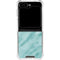 Turquoise Marble Galaxy Z Flip6 Clear Case